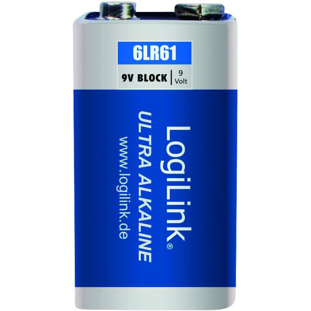 Baterija LogiLink LogiLink Ultra Power 6LR61 Alkaline batteries, block, 9V, 6LR61B1