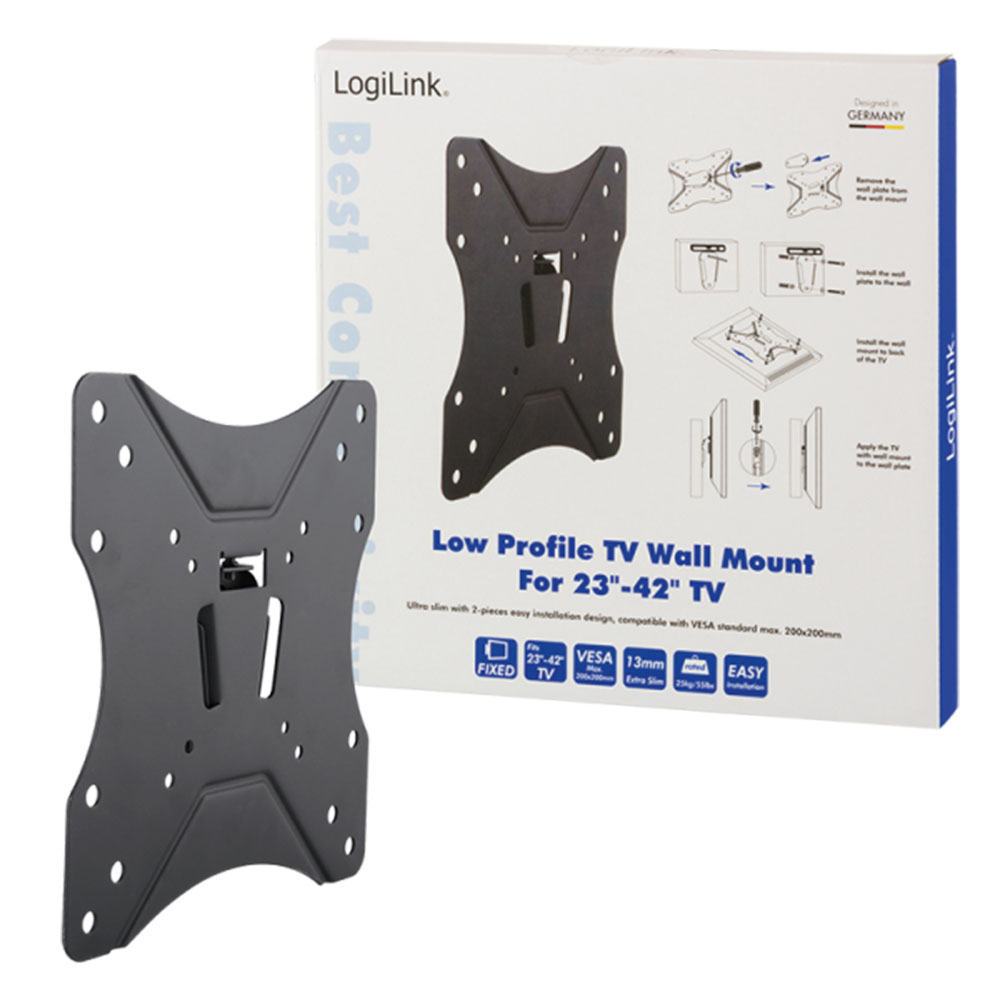 TV nosač LogiLink LogiLink TV wall mount, 23 42, fixed, 25 kg max., BP0004 