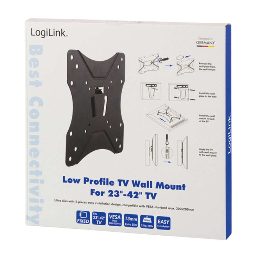 TV nosač LogiLink LogiLink TV wall mount, 23 42, fixed, 25 kg max., BP0004 