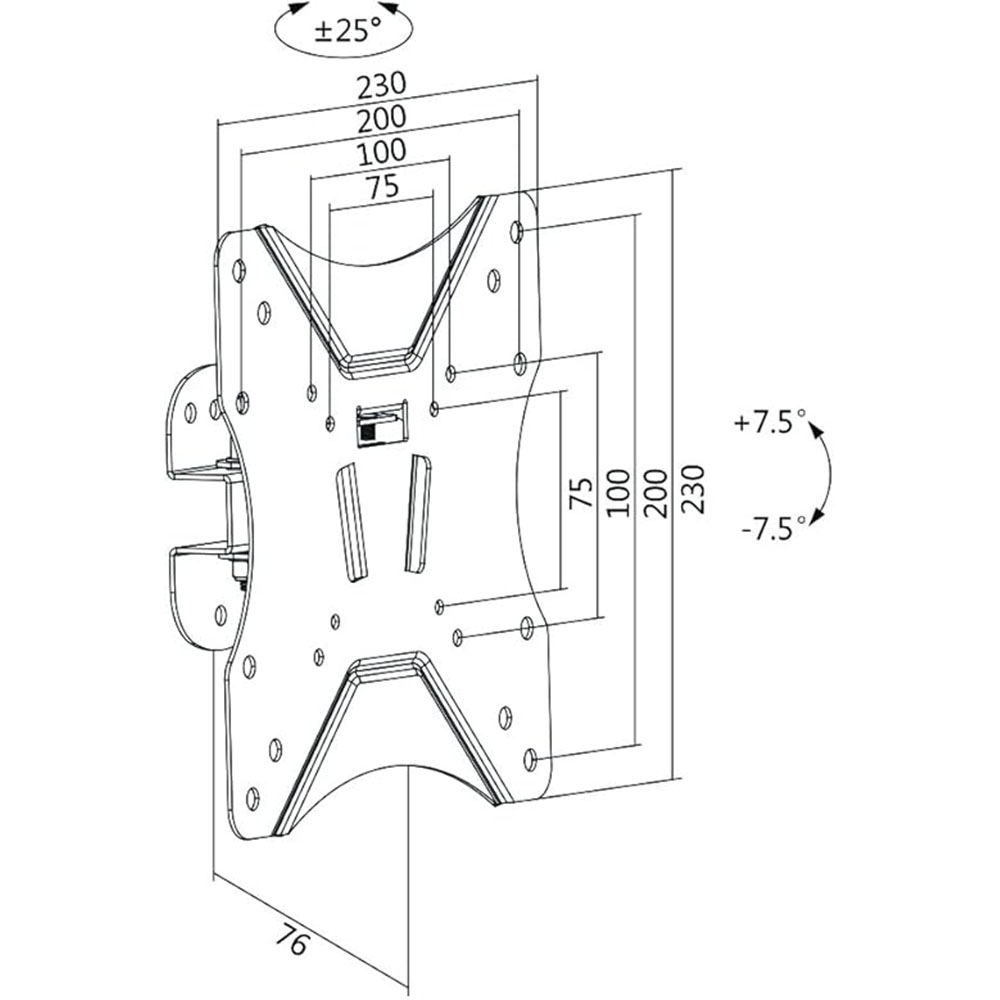 TV nosač LogiLink LogiLink TV wall mount, 23 42, tilt, swivel, 25 kg max., BP0006