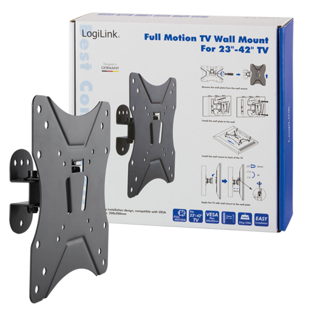 TV nosač LogiLink LogiLink TV wall mount, 23 42, tilt, swivel, 25 kg max., BP0006