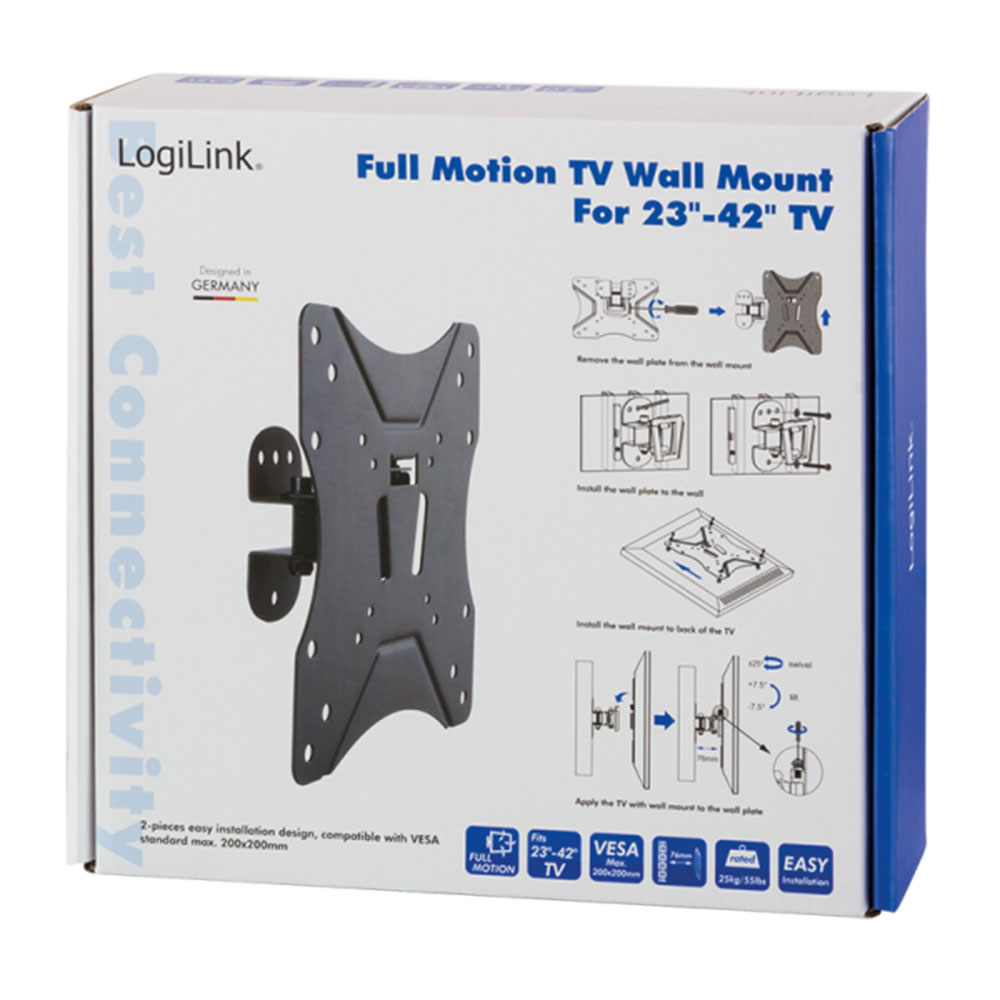 TV nosač LogiLink LogiLink TV wall mount, 23 42, tilt, swivel, 25 kg max., BP0006