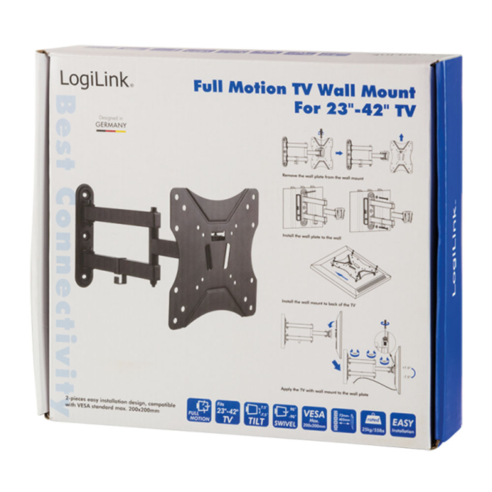 TV nosač LogiLink LogiLink TV wall mount, 23 42, tilt, swivel, 25 kg max., BP0008