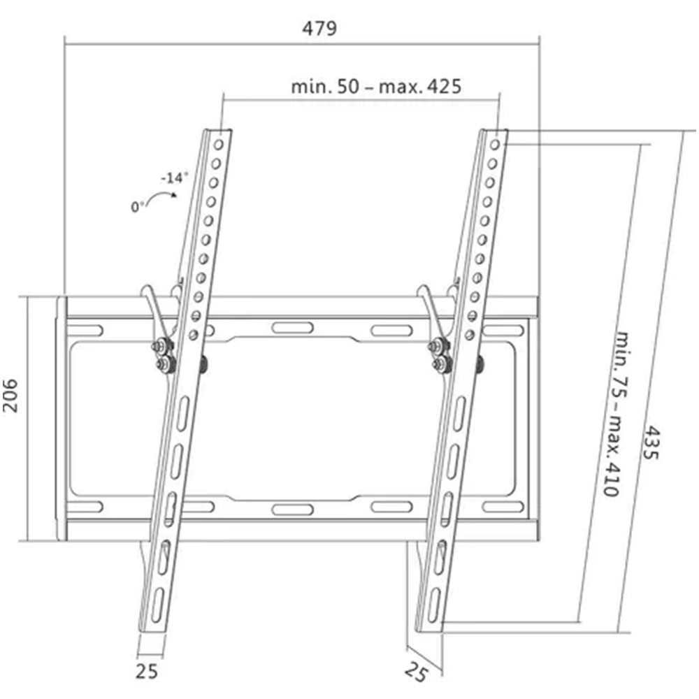 TV nosač LogiLink LogiLink TV wall mount, 32 55, tilt, 35 kg max., BP0012