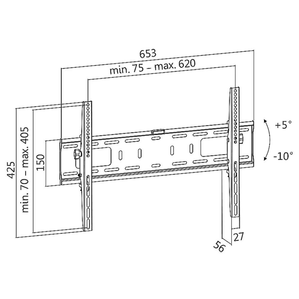 TV nosač LogiLink LogiLink TV wall mount, 37 70, tilt, 50 kg max., BP0018