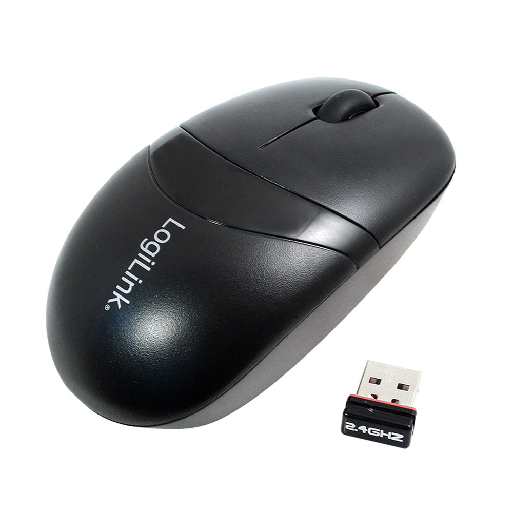 Miš LogiLink LogiLink Mouse optical wireless 2.4 GHz with 3 Button, black, ID0069