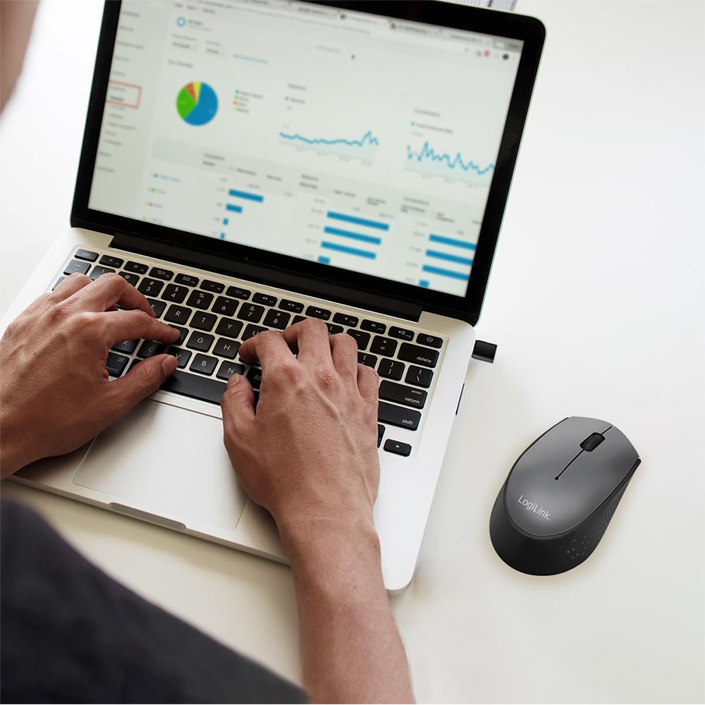 Miš LogiLink LogiLink Wireless optical USB C mouse, 2.4 GHz, ID0160