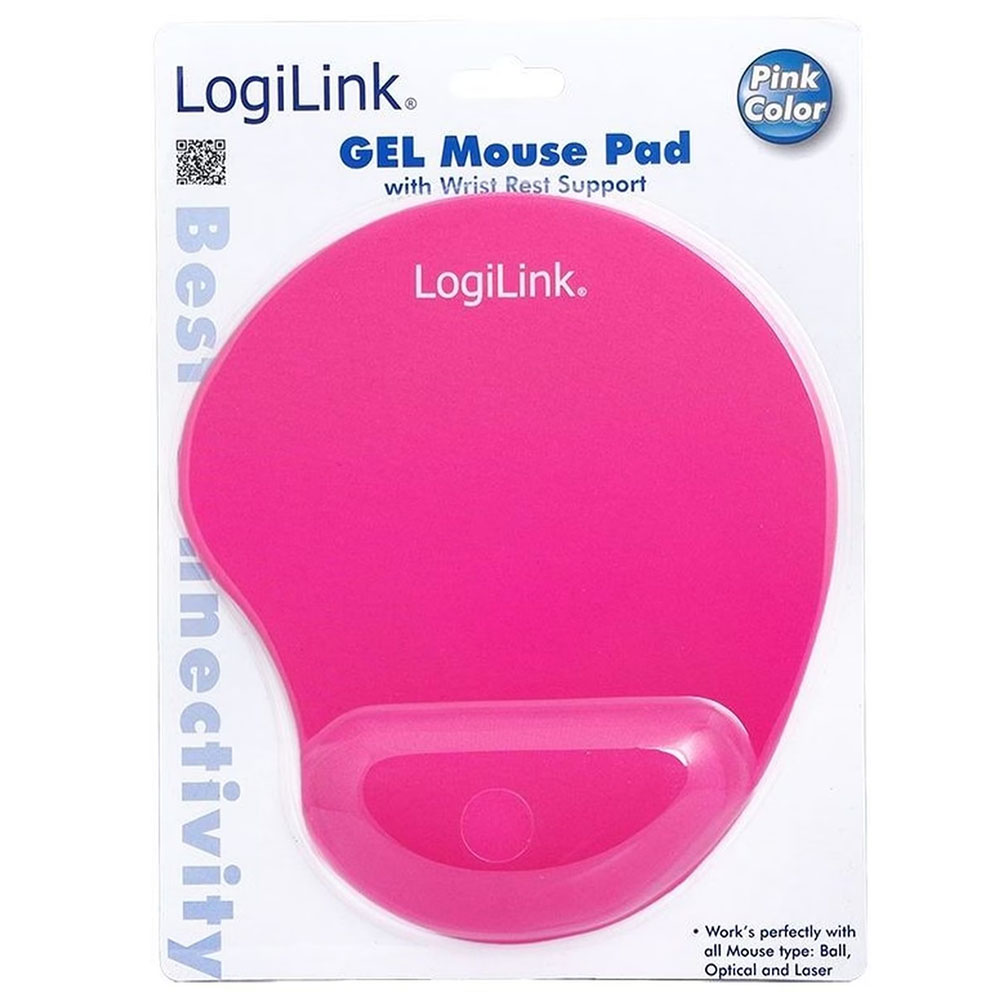 Podloga za miš LogiLink LogiLink Mousepad with silicone gel hand rest, pink, ID0027P