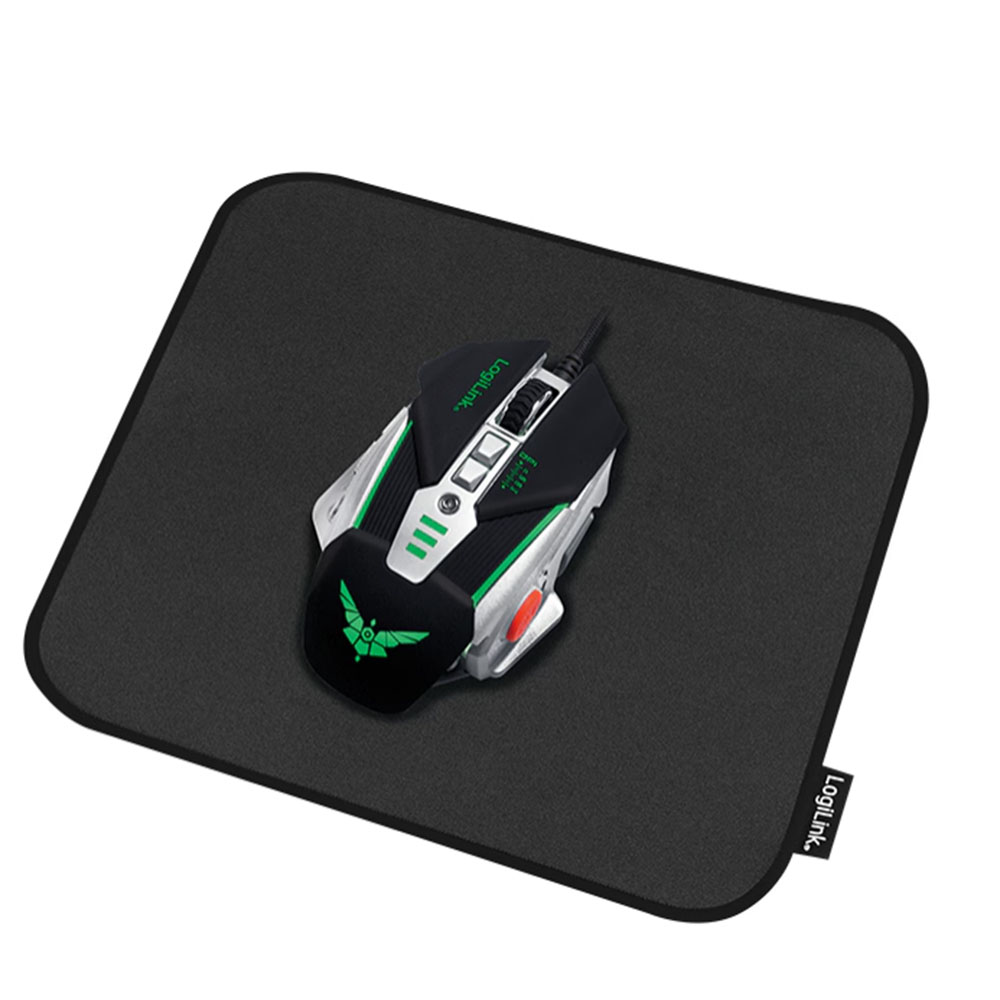 Podloga za miš LogiLink LogiLink Gaming mouse pad, stitched edges, 250 x 220 mm, black, ID0195