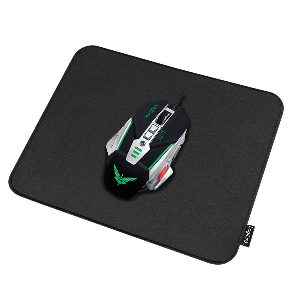 Podloga za miš LogiLink LogiLink Gaming mouse pad, stitched edges, 320 x 270 mm, black, ID0196