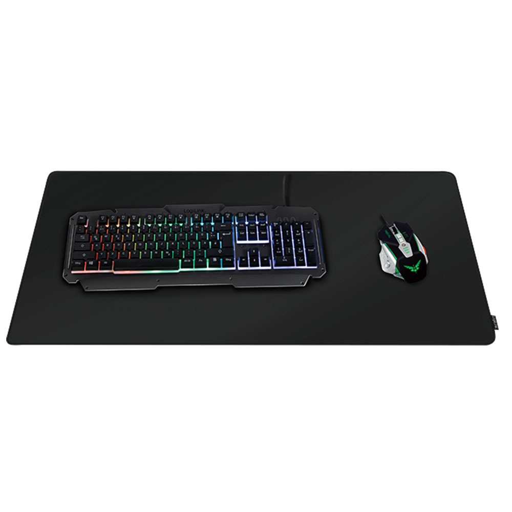 Podloga za miš LogiLink LogiLink Gaming mouse pad, stitched edges, 890 x 435 mm, black, ID0198