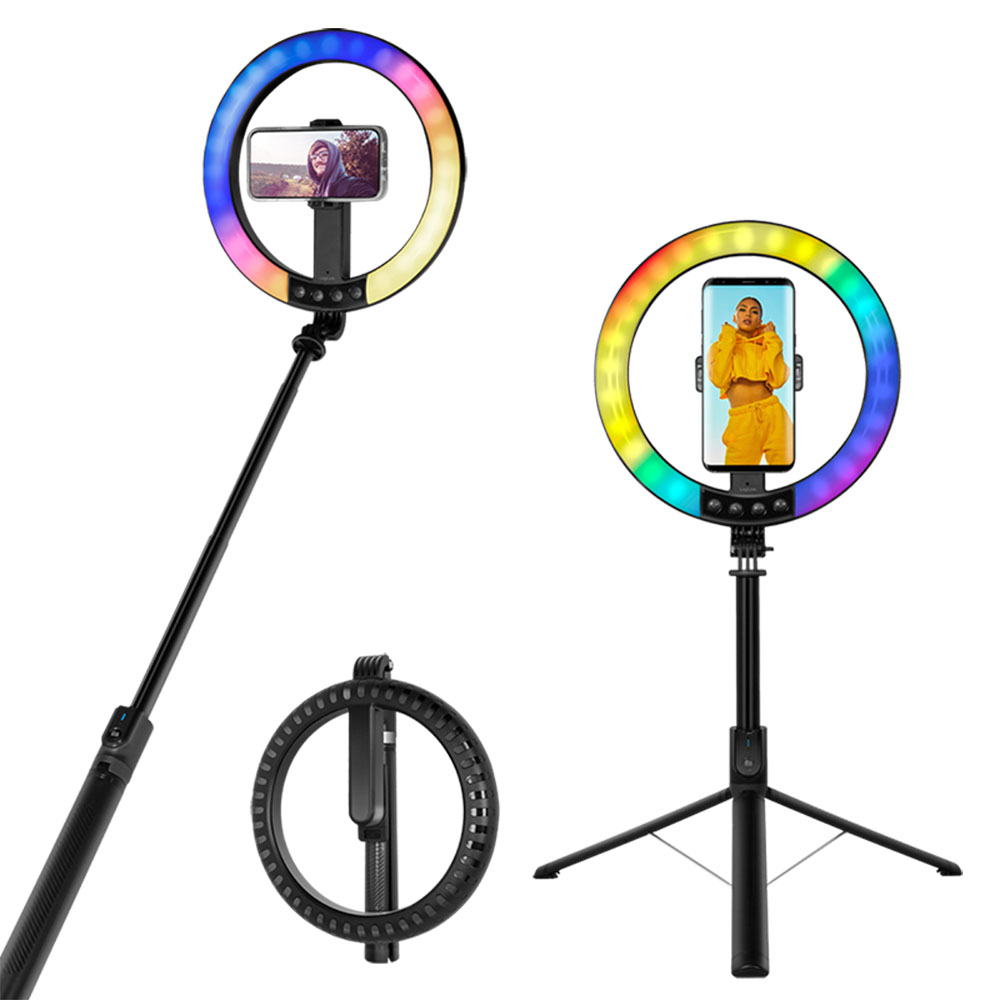 Prstenaste lampe LogiLink LogiLink Smartphone ring light with selfie stick tripod, remote shutter, 25 cmAA0156