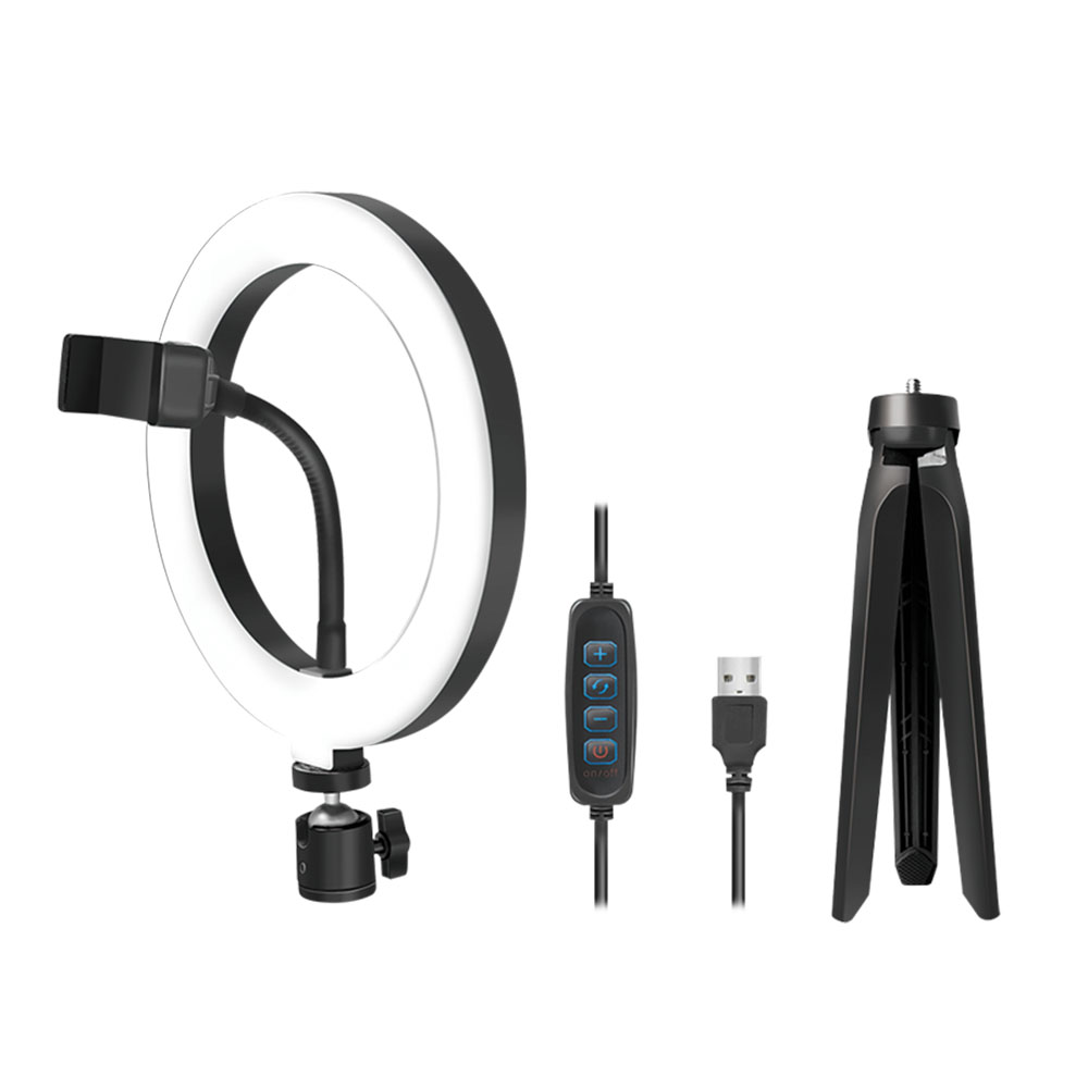 Prstenaste lampe LogiLink LogiLink Smartphone ring light with tripod and controller, 20 cm, AA0158