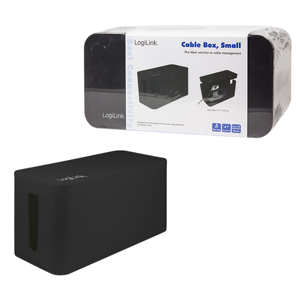 Kabelska kutija LogiLink LogiLink Cable box, 235 x 115 x 120 mm, black, KAB0060