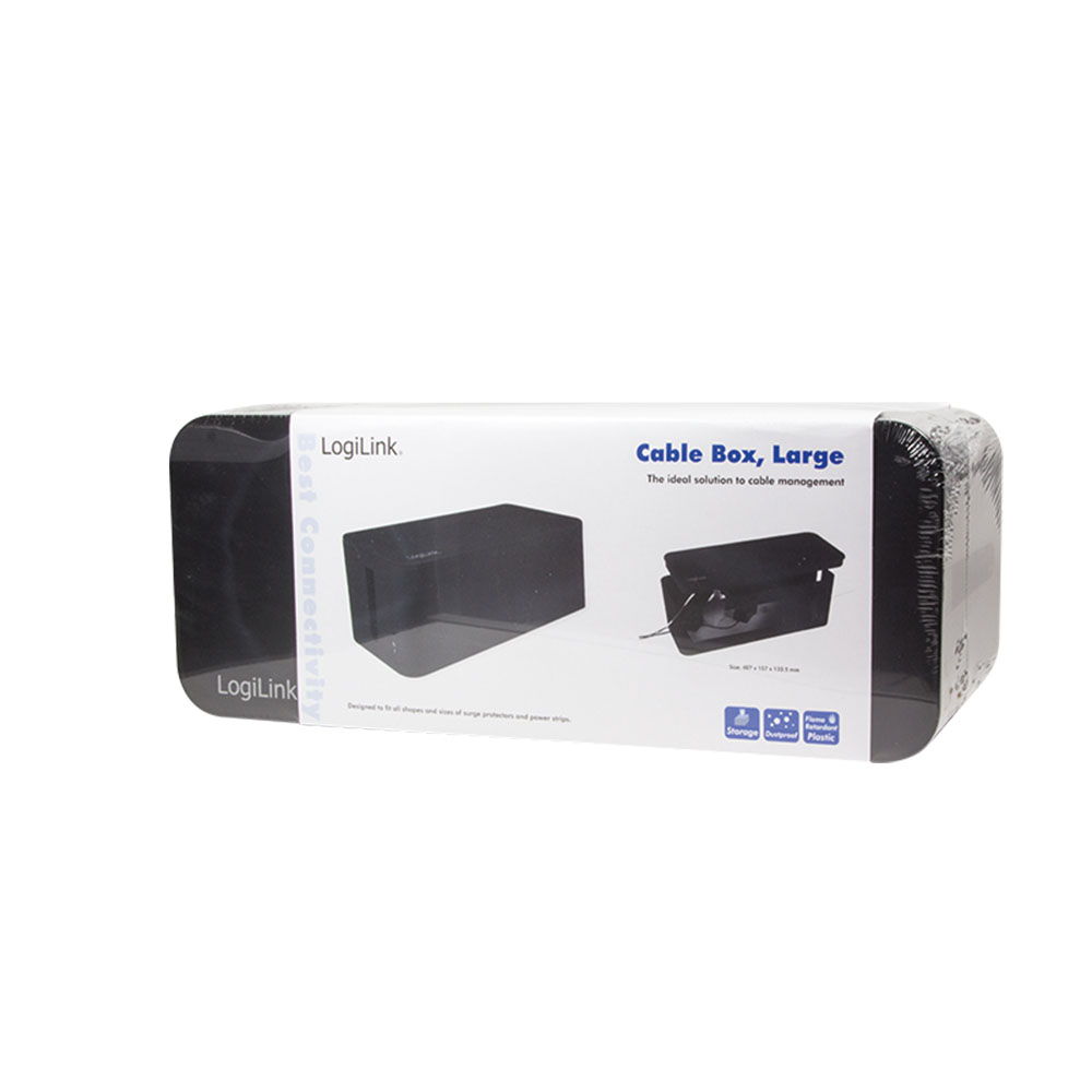 Kabelska kutija LogiLink LogiLink Cable box, 407 x 157 x 133.5 mm, black, KAB0062