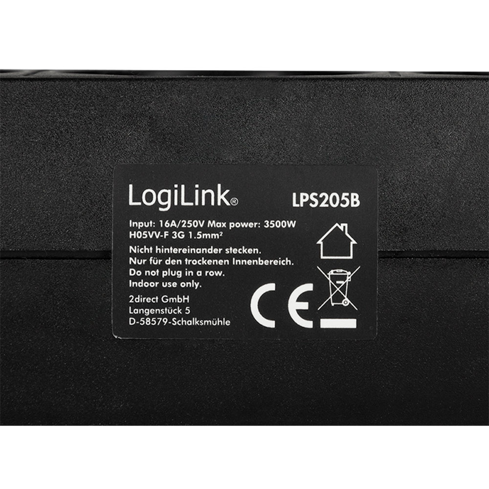 Produžec LogiLink LogiLink Socket outlet 3 way, 3x CEE 7 3, 1.5 m, LPS205B