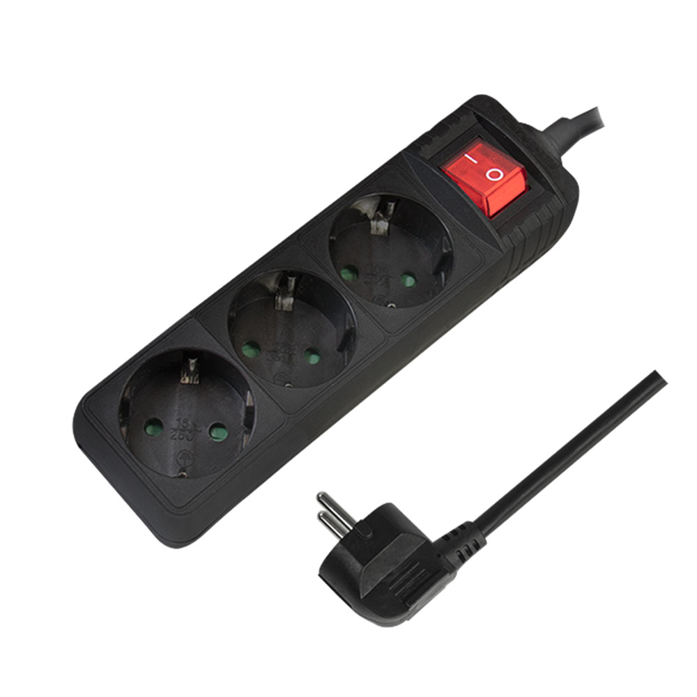 Produžec LogiLink LogiLink Socket outlet 3 way switch, 3x CEE 7 3, 1.4 m, LPS206B