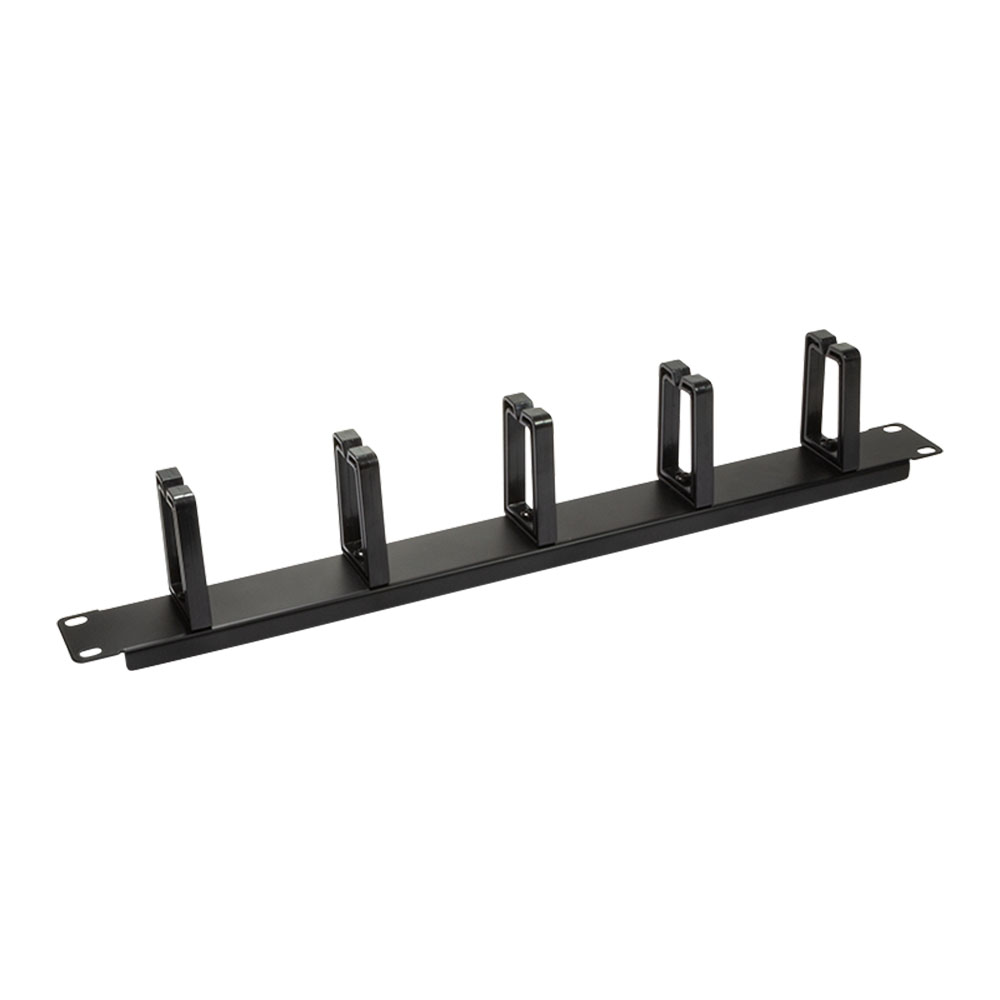 Pribor za ormare servera LogiLink LogiLink 19 cable management bar 1U with 5 turnable plastic brackets, black, OR104B
