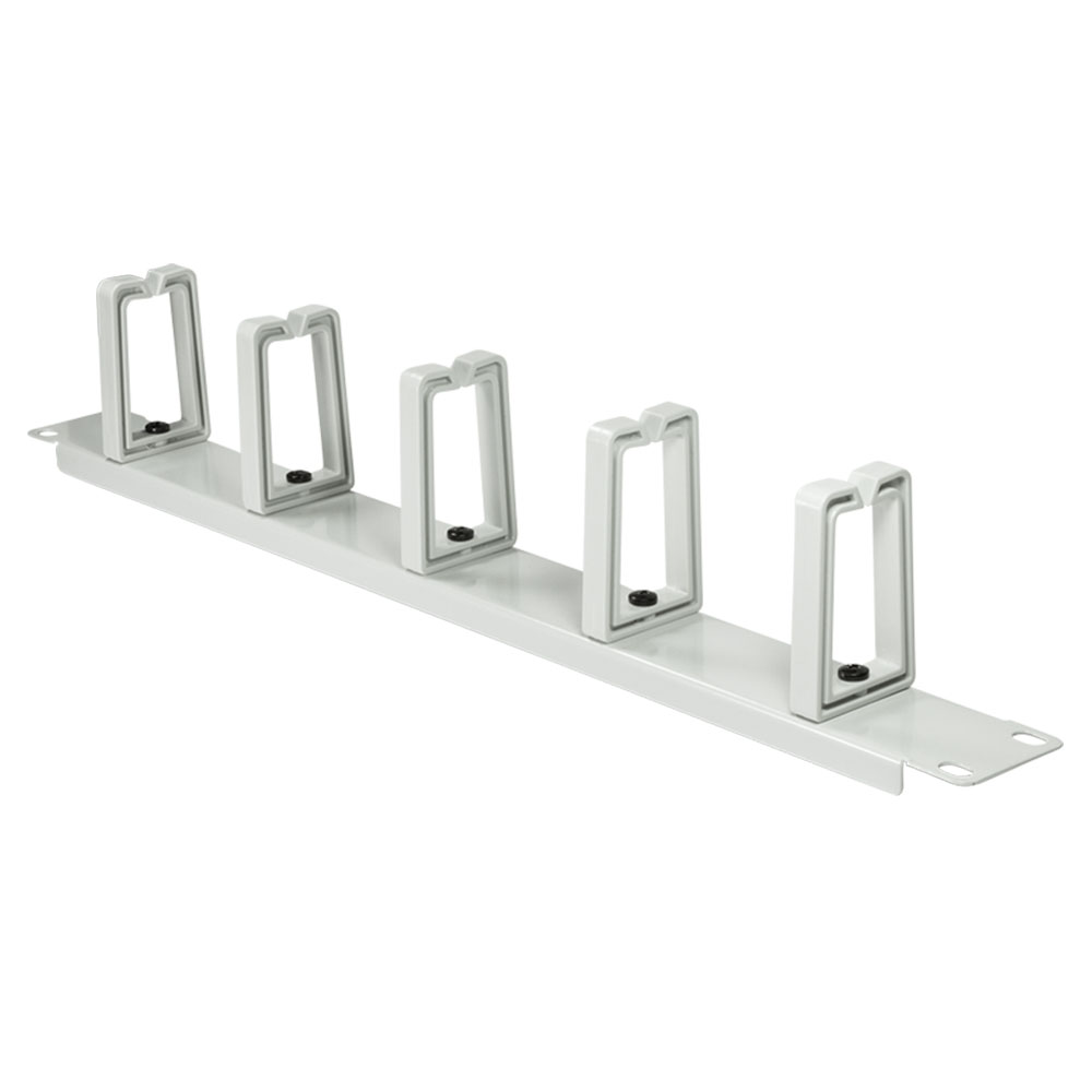 Pribor za ormare servera LogiLink LogiLink 19 cable management bar 1U with 5 turnable plastic brackets, grey, OR104G