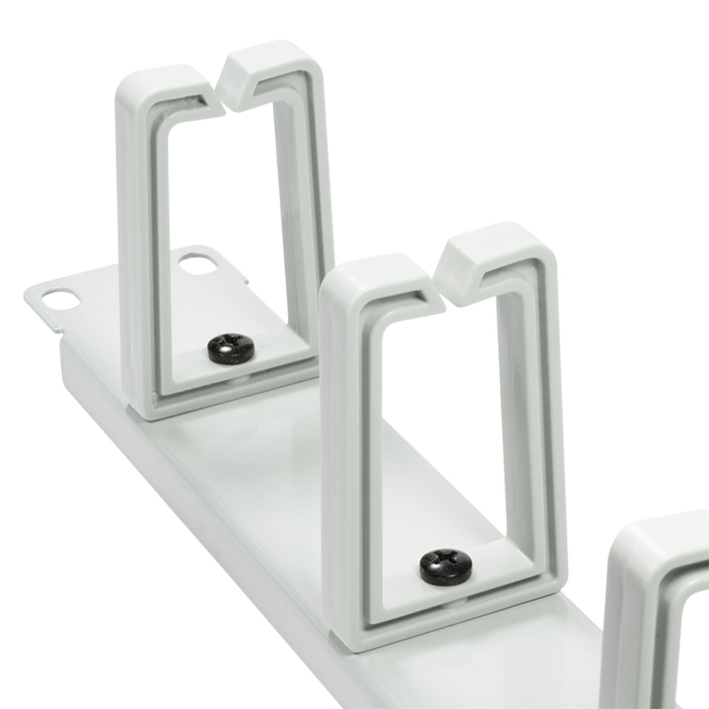 Pribor za ormare servera LogiLink LogiLink 19 cable management bar 1U with 5 turnable plastic brackets, grey, OR104G