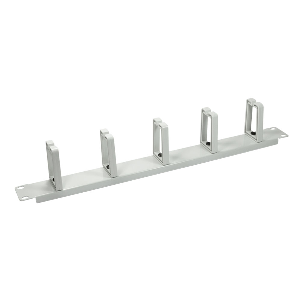 Pribor za ormare servera LogiLink LogiLink 19 cable management bar 1U with 5 turnable plastic brackets, grey, OR104G