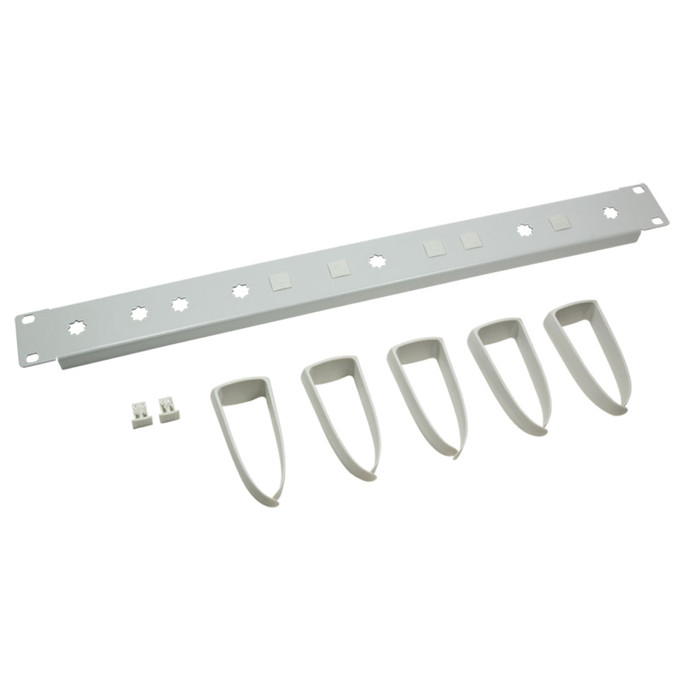 Pribor za ormare servera LogiLink LogiLink 19 cable management bar with 5 rotatable and adjustable rings, grey, OR105G