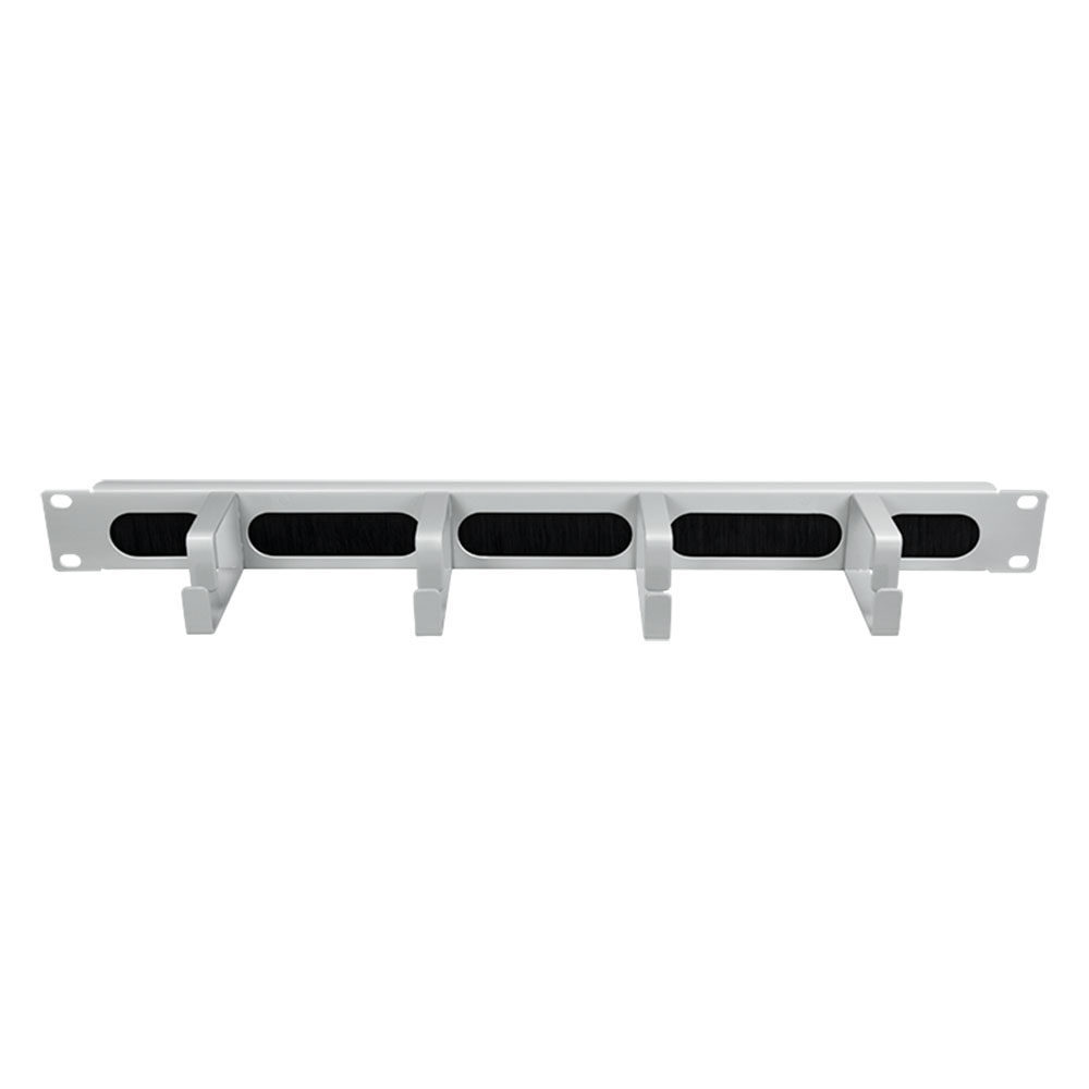 Pribor za ormare servera LogiLink LogiLink 19 cable management bar with 4 metal brackets and brush strip, light grey, OR106G