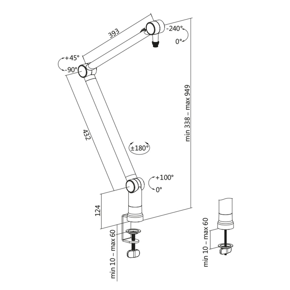 Stalak za mikrofon LogiLink LogiLink Professional microphone boom arm stand AA0127