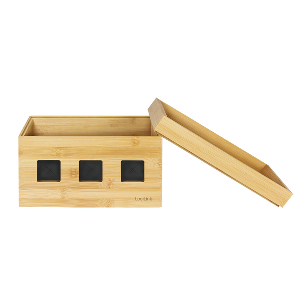 Kabelska kutija LogiLink LogiLink Cable box, 255x140x165 mm, bamboo, KAB0076