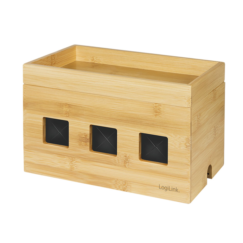 Kabelska kutija LogiLink LogiLink Cable box, 255x140x165 mm, bamboo, KAB0076