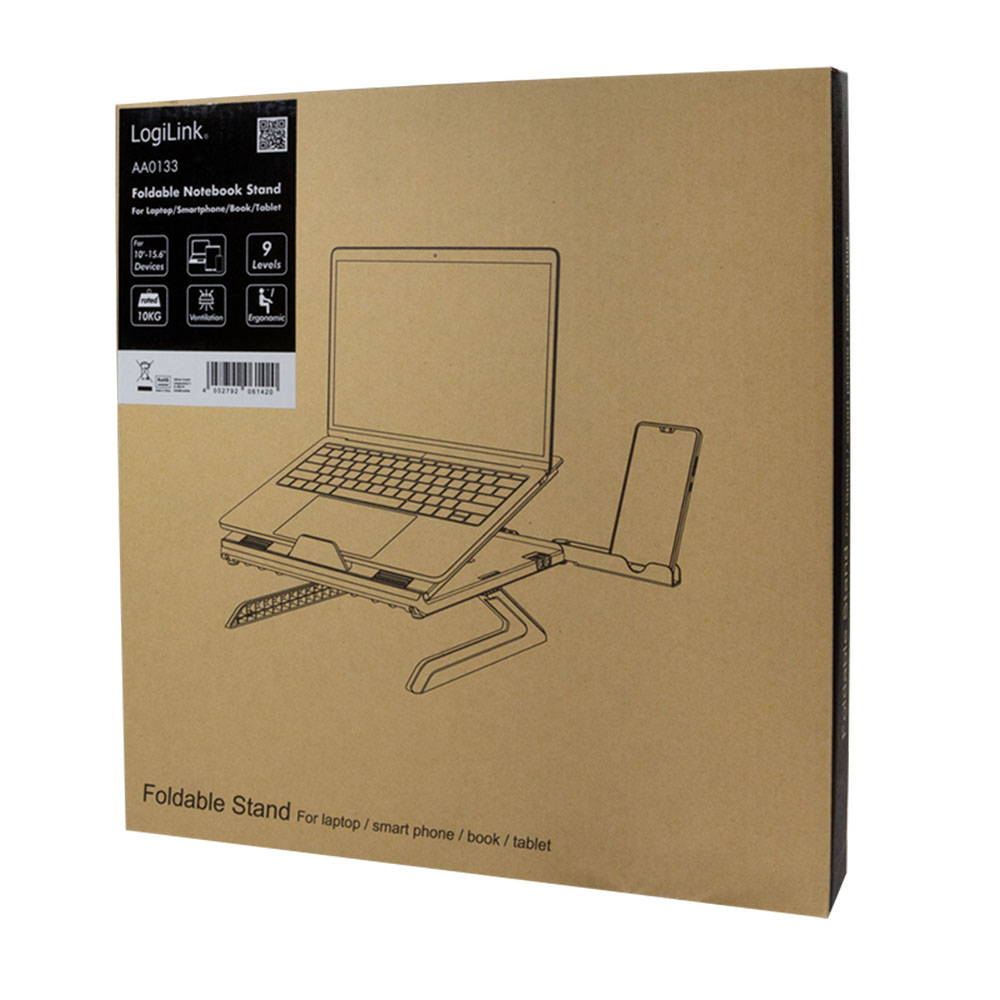 Postolje za laptop LogiLink LogiLink Notebook stand with smartphone holders, 10–16, AA0133