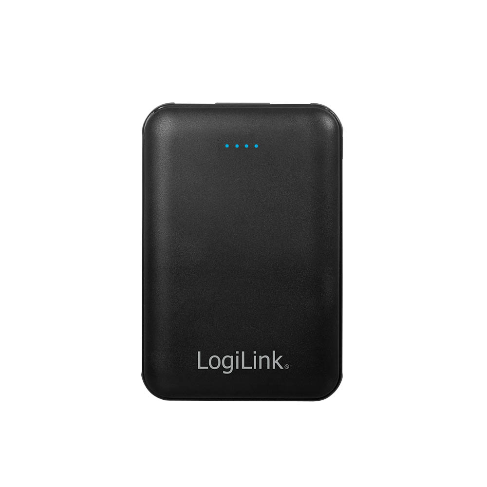 Power bank baterije LogiLink LogiLink  power bank 5000 mAh, 2x USB A, slim, black PA0202