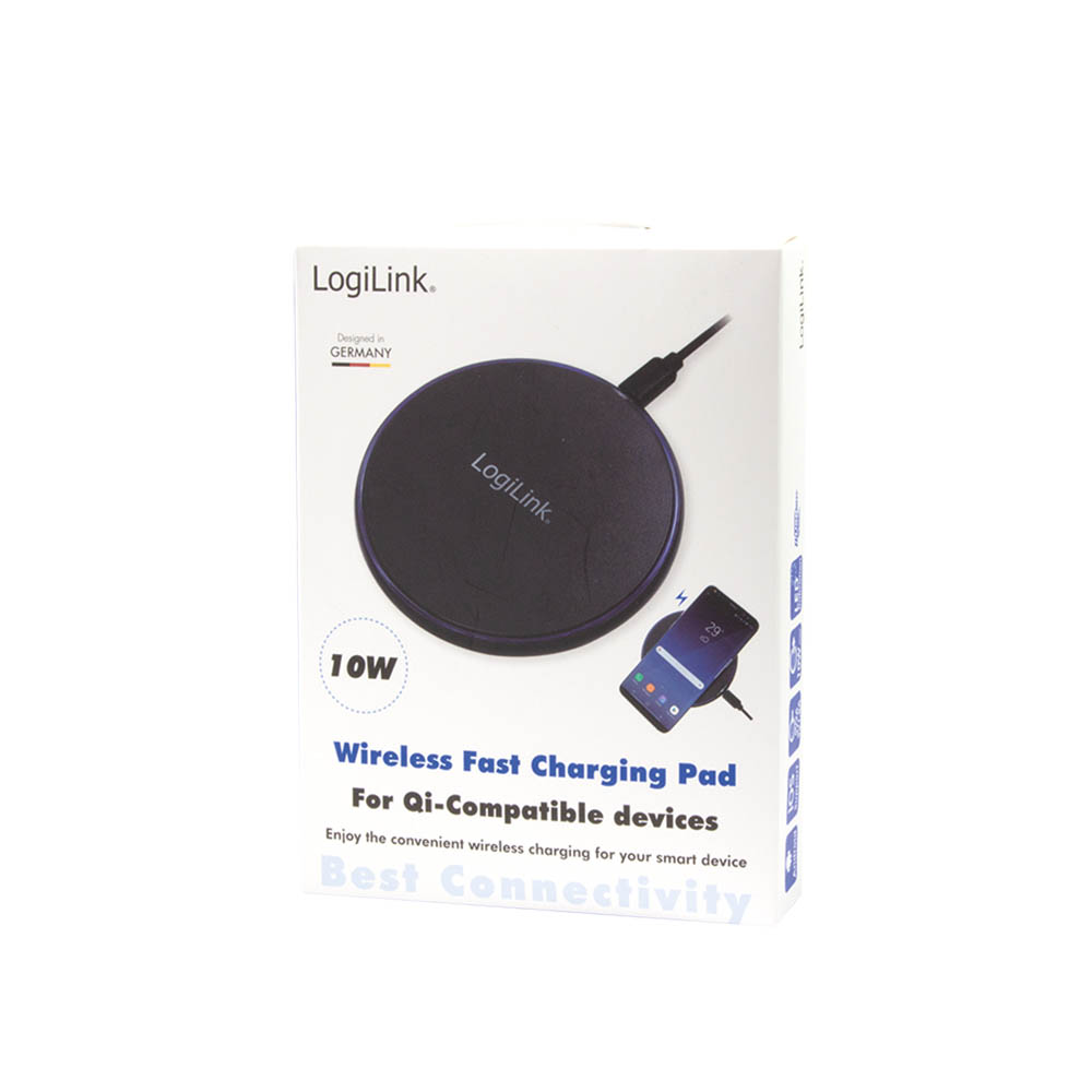 Punjač LogiLink LogiLink Wireless charger, 10 W, with fast wireless charging, PA0178