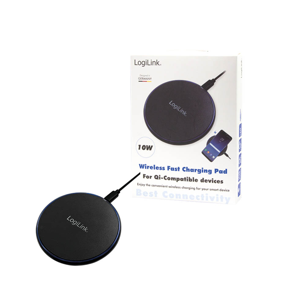 Punjač LogiLink LogiLink Wireless charger, 10 W, with fast wireless charging, PA0178
