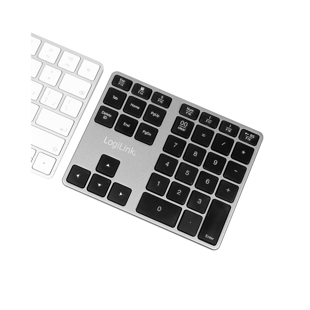 Tastatura LogiLink Logilink Keypad, BT, aluminum, space grey, ID0187