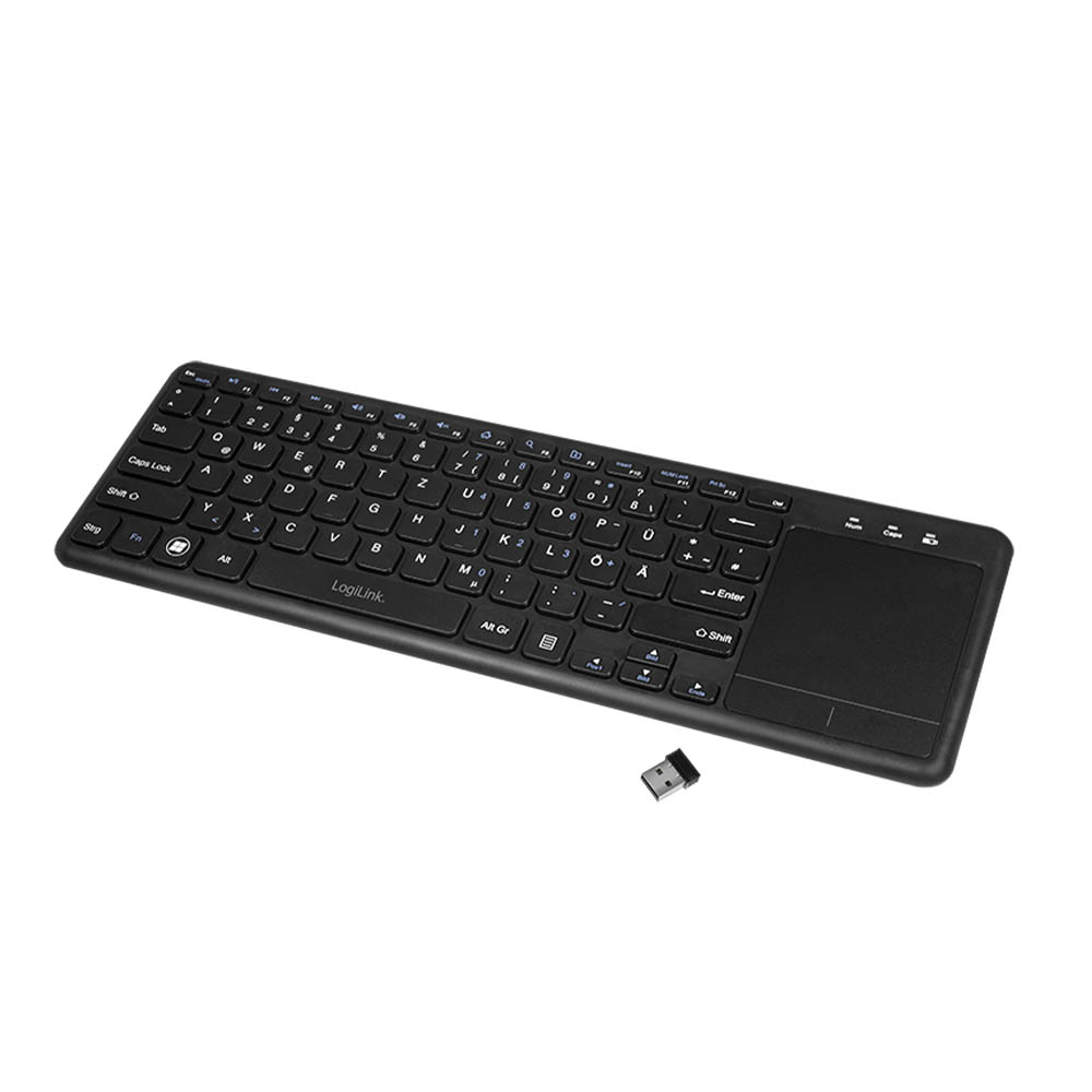 Tastatura LogiLink Logilink Wireless keyboard, 2.4 GHz, with touchpad, ID0188
