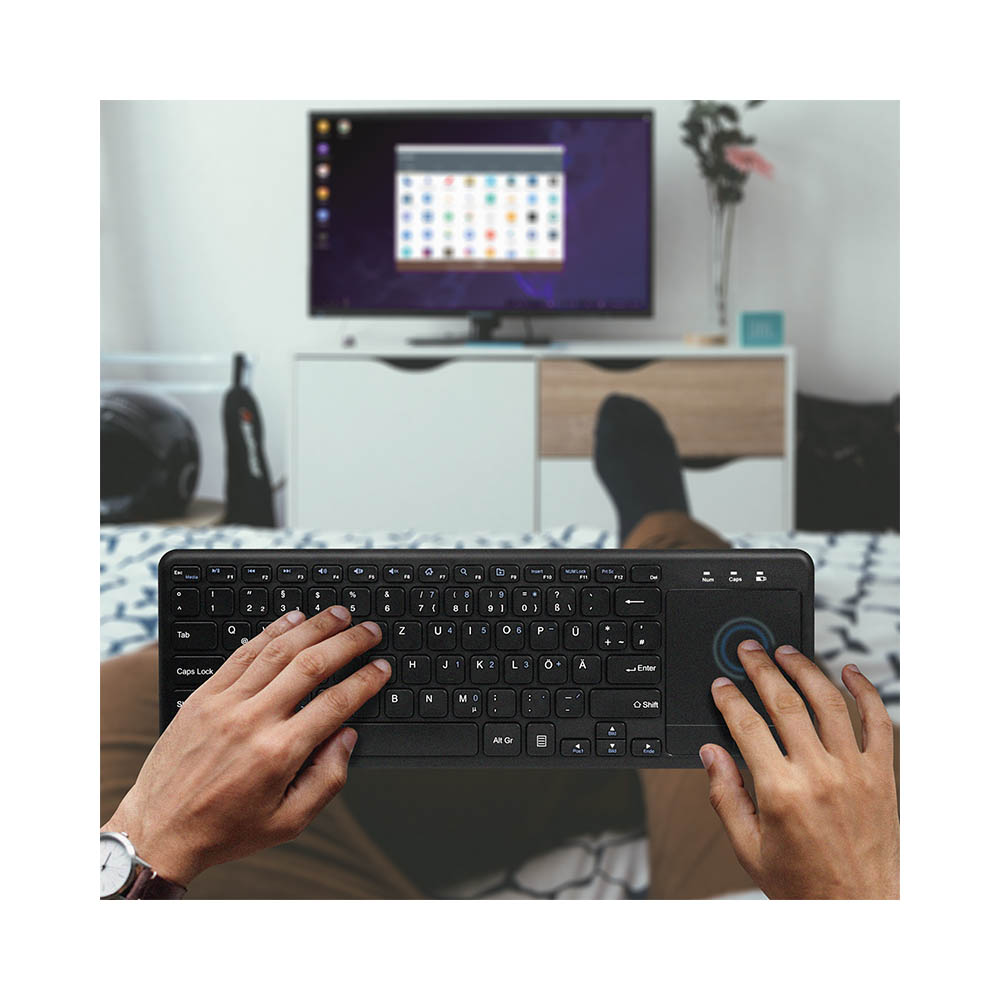 Tastatura LogiLink Logilink Wireless keyboard, 2.4 GHz, with touchpad, ID0188