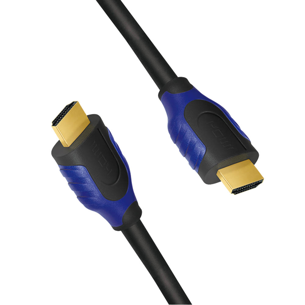 HDMI Kablova LogiLink LogiLink HDMI cable, A M to A M, 4K 60 Hz, black blue, 2 m, CH0062