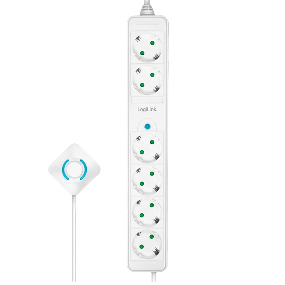 Produžec LogiLink LogiLink Socket outlet 6 way, 4 of them with footswitch, 6x CEE 7 3, 1.5 m, LPS271