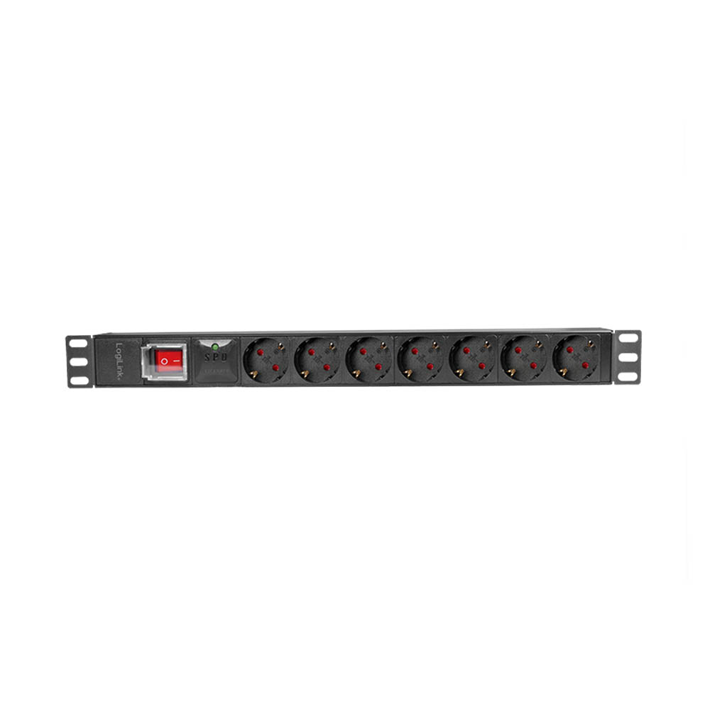 Produžec LogiLink LogiLink 19 PDU 7 way, with surge protection and switch, PDU7C01