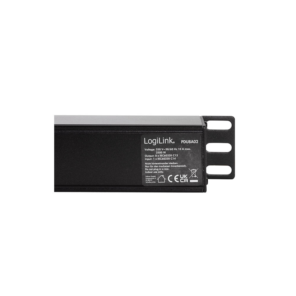Produžec LogiLink LogiLink 19 PDU 8 way C13, with surge protection and switch, PDU8A02