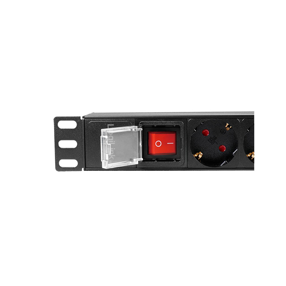 Produžec LogiLink LogiLink 19 PDU 8-way German socket, with switch, PDU8C01