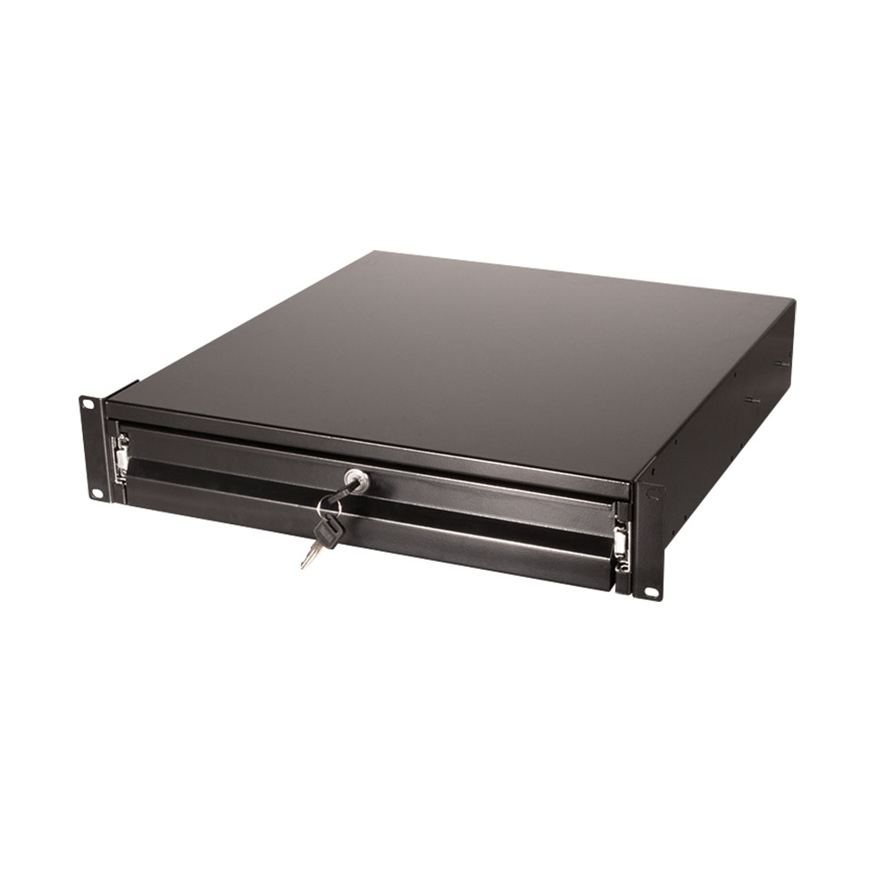 Polica za ormare servera LogiLink LogiLink Drawer for 19 racks, 2U, lockable, black, SF163B