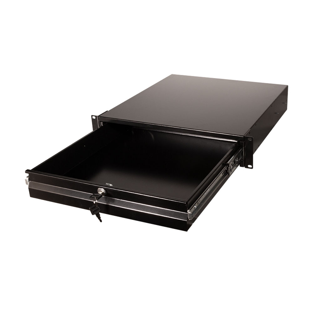 Polica za ormare servera LogiLink LogiLink Drawer for 19 racks, 2U, lockable, black, SF163B