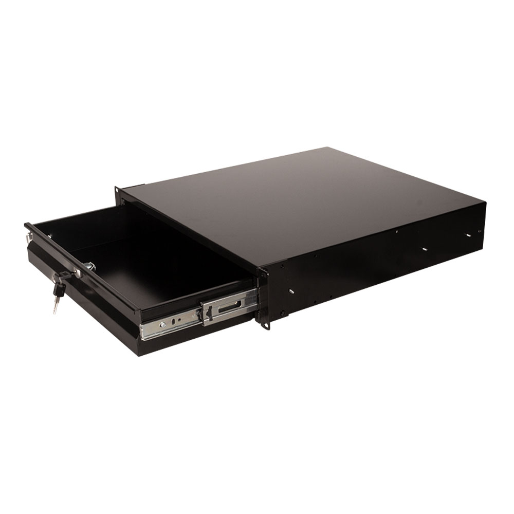 Polica za ormare servera LogiLink LogiLink Drawer for 19 racks, 2U, lockable, black, SF163B