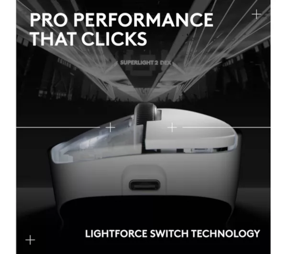 Miš Logitech Logitech G PRO X Superlight 2 DEX Mouse white, 910-007366