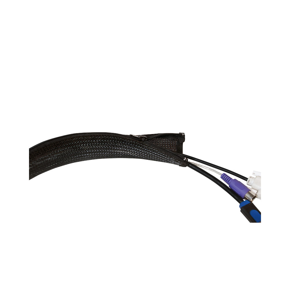 Kablovska spojnica LogiLink LogiLink Cable sleeve Zipper, Polyester, OD 50 mm, black, 1 m, KAB0048