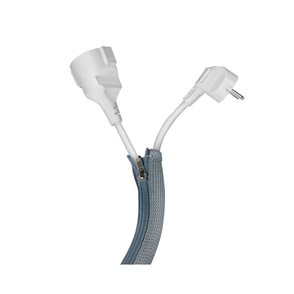 Kablovska spojnica LogiLink LogiLink Cable sleeve with zipper, Polyester, OD 30 mm, grey, 1 m, KAB0071