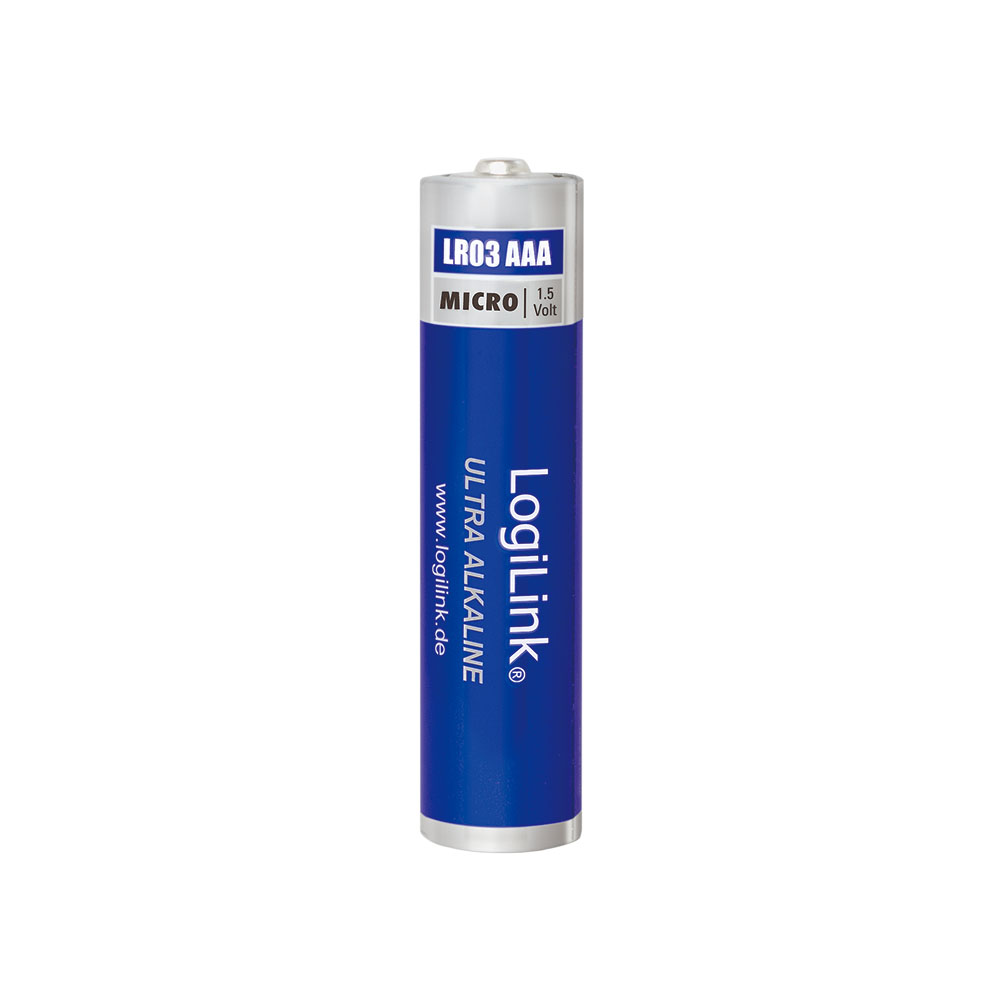 Baterija LogiLink LogiLink Ultra Power AAA alkaline batteries, Micro, 1.5V, 4 pcs., LR03B4