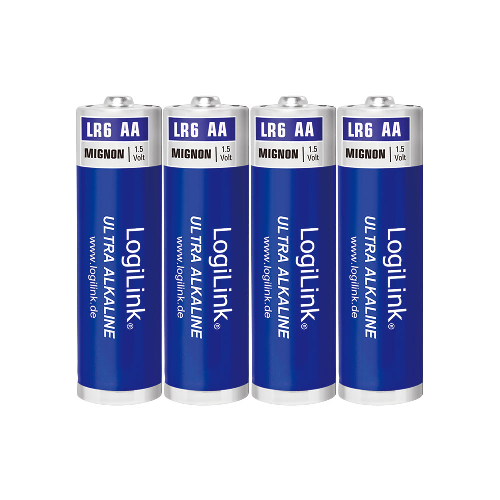 Baterija LogiLink LogiLink Ultra Power AA alkaline batteries, Mignon, 1.5V, 4 pcs., LR6B4